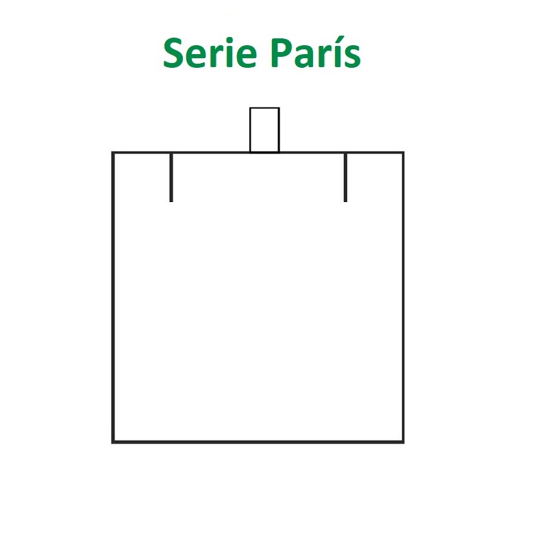 Estuche París cadena medalla /colgaante 87x91x30 mm.